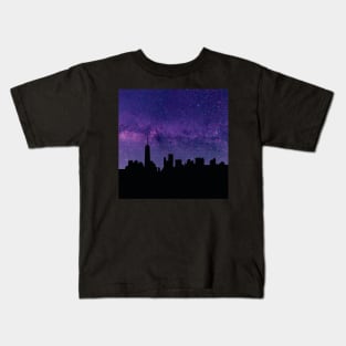 New York Starlit Skyline Kids T-Shirt